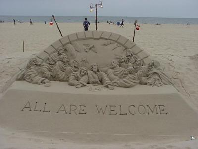 Jesus Sand Sculptures